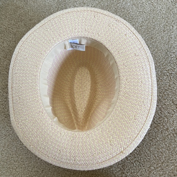 LOFT Blush/Cream Straw Cowgirl Hat sz M/L - Picture 6 of 7